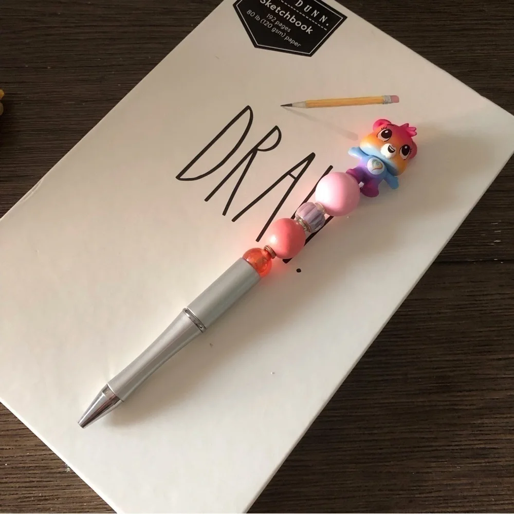 The Care Bears: Togetherness Bear handmade beaded pen